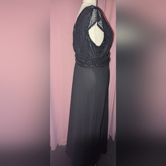 Sequin Chiffon Evening Dress 3x - Picture 5 of 15